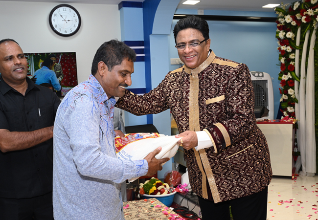 Bro Andrew Richard celebrates his 60th Birthday with grandneur amidst a large number of devotees here on Sunday, 16th, 2023, at Grace Ministry Prayer Centre Budigere in Bangalore with a myriad of wishes.